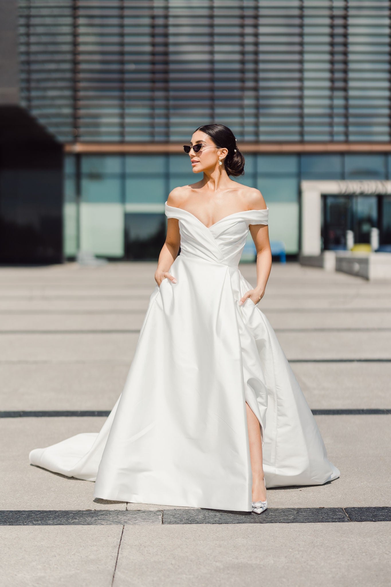 Monique Lhuillier Satin Gown