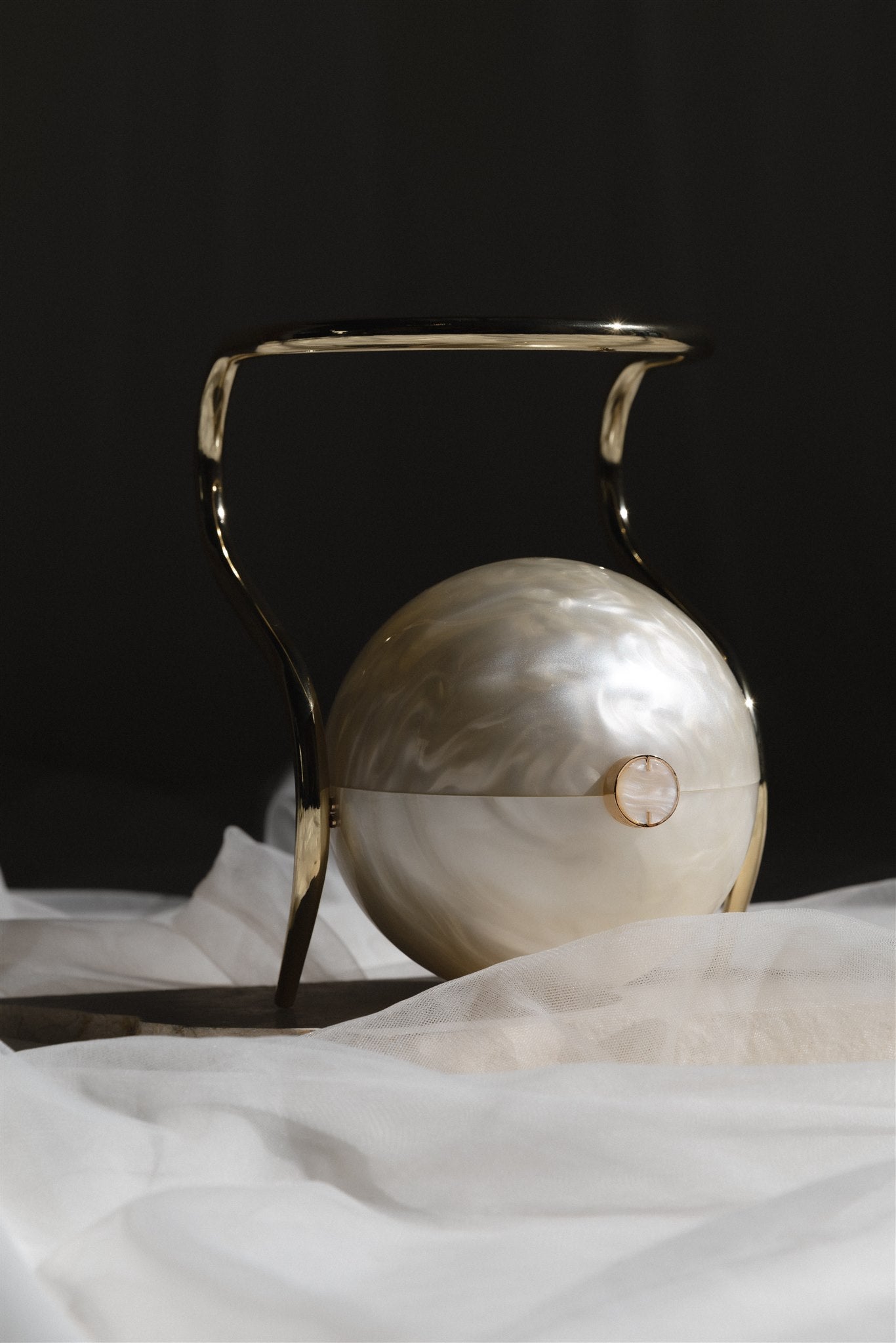 Cult Gaia Acrylic Metal Top Pearl Shaped Bag HIRE