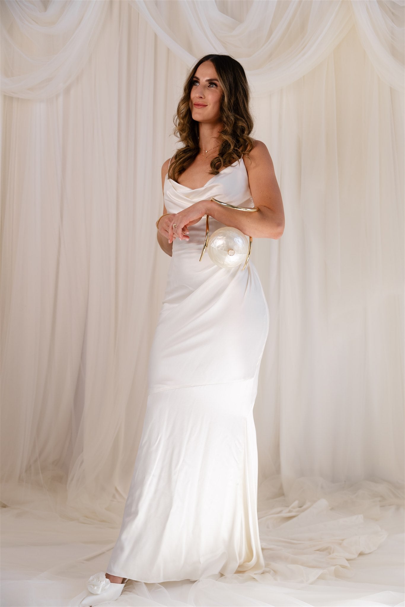 Cult Gaia Acrylic Metal Top Pearl Shaped Bag HIRE