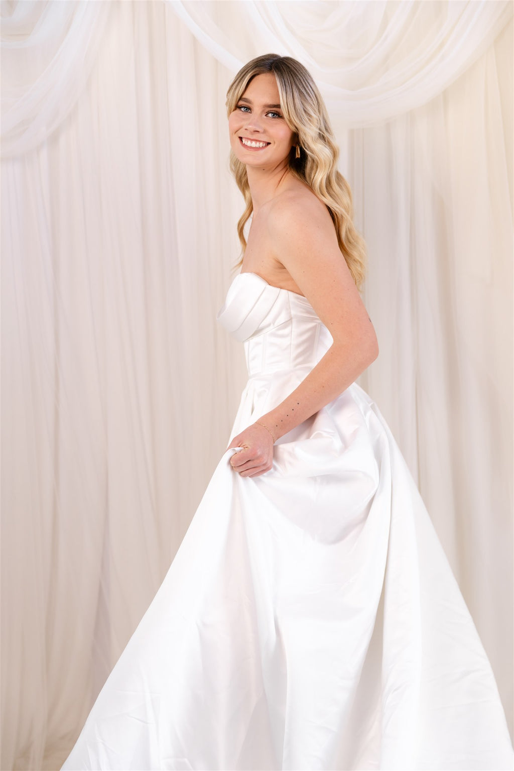 Jane Hill Rhodes Satin Gown RL24327