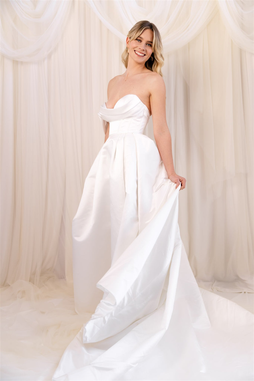 Jane Hill Rhodes Satin Gown RL24327