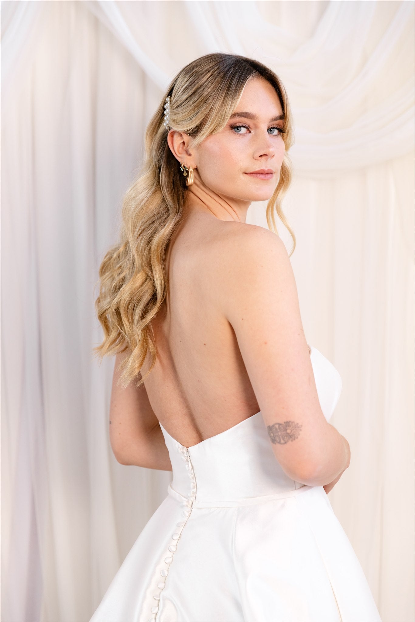 Strapless Satin Pronovias Ozen RL24294