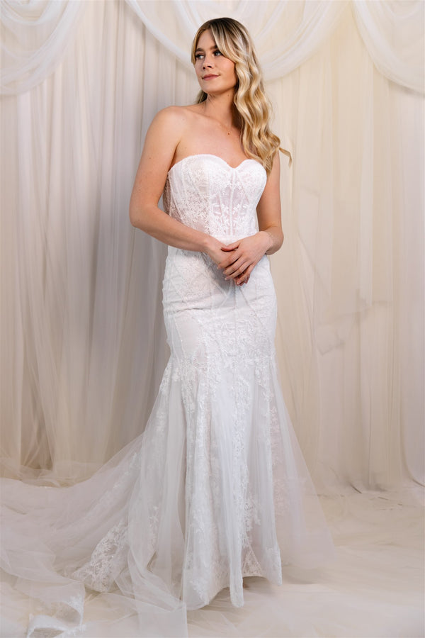 Calla Blanche Beaded Mermaid Gown RL24119