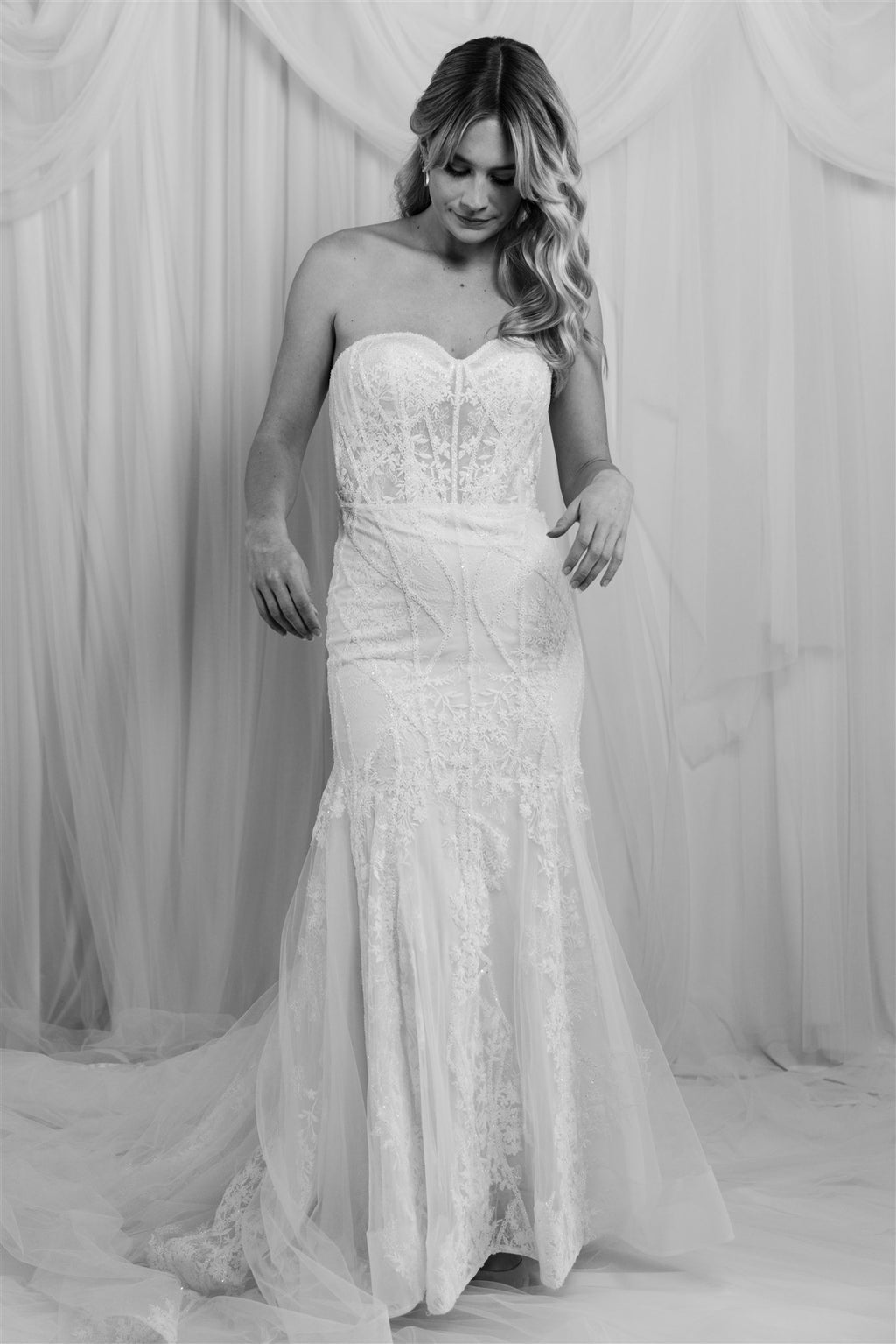 Calla Blanche Beaded Mermaid Gown RL24119
