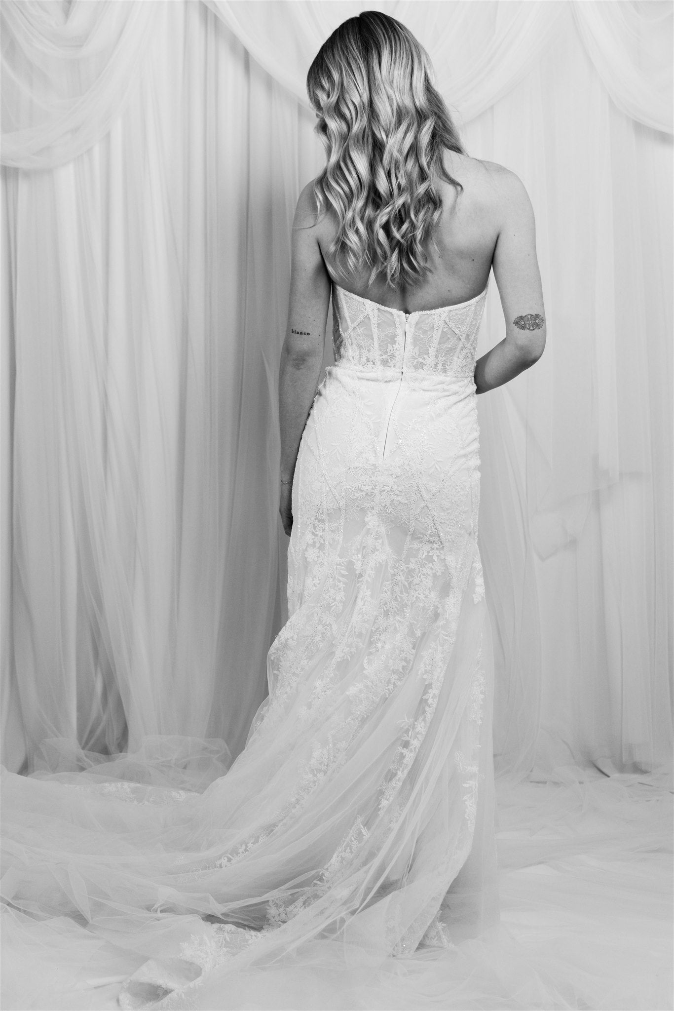 Calla Blanche Beaded Mermaid Gown RL24119