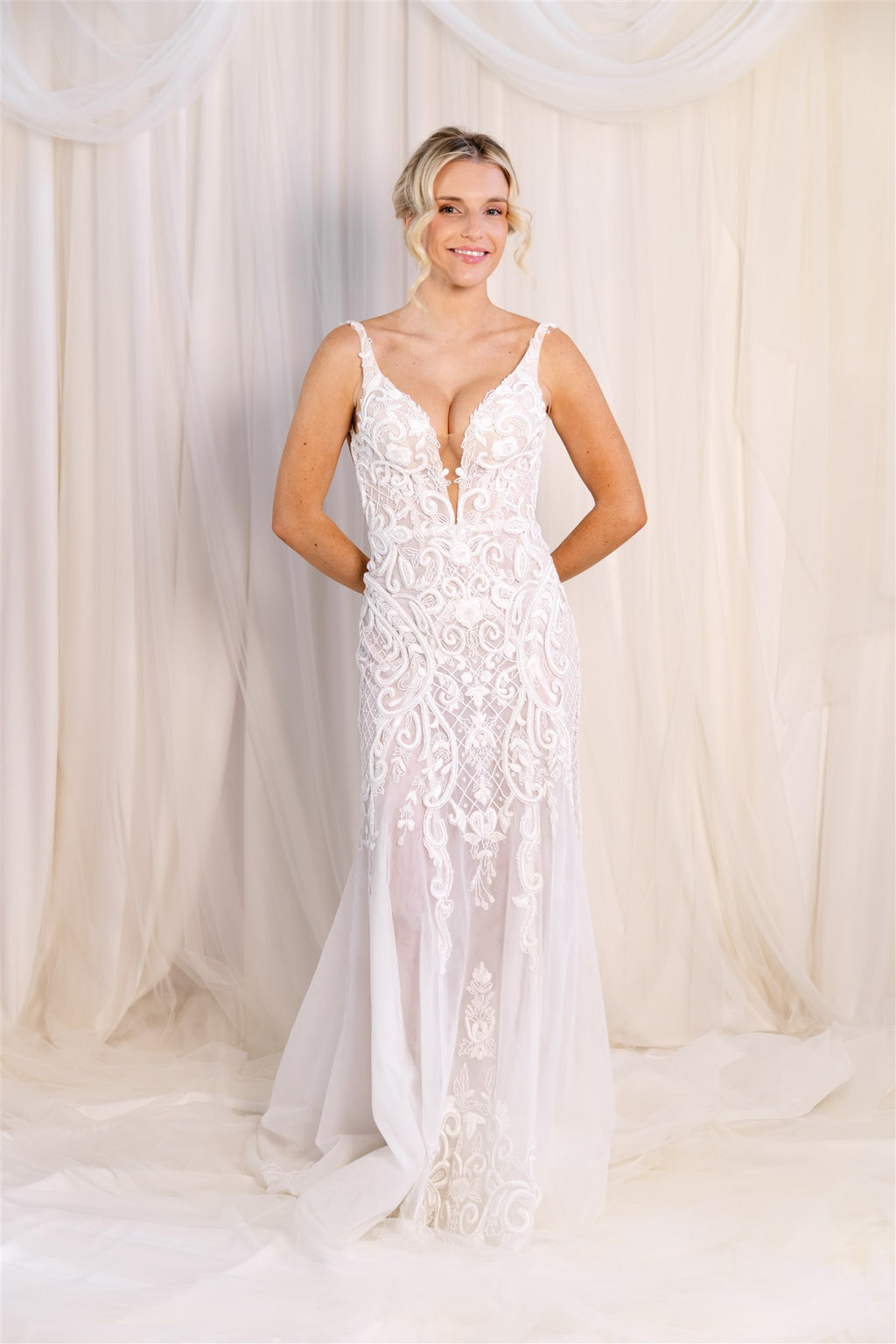 Pallas Couture Embroidered Mermaid Gown RL23203