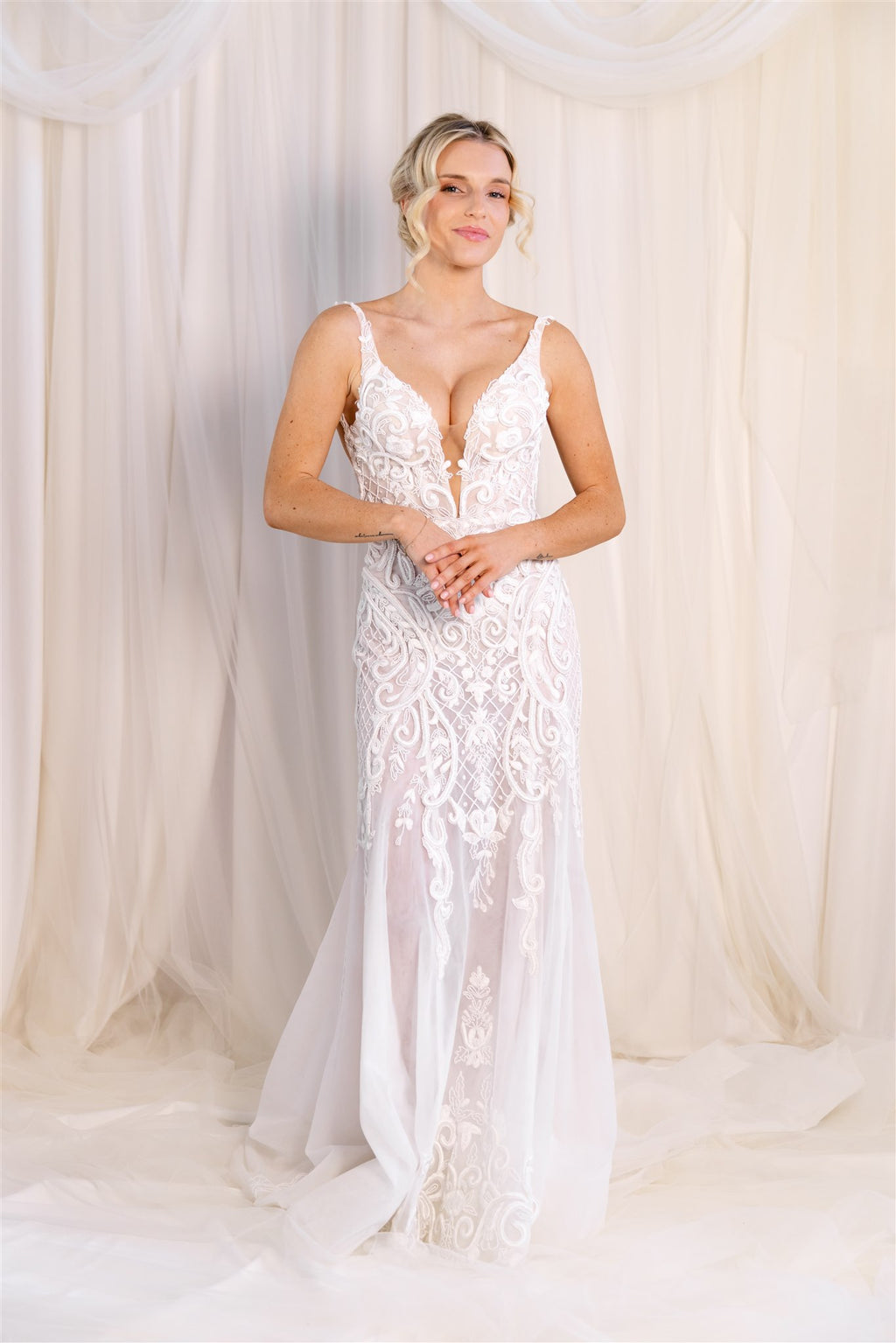 Pallas Couture Embroidered Mermaid Gown RL23203