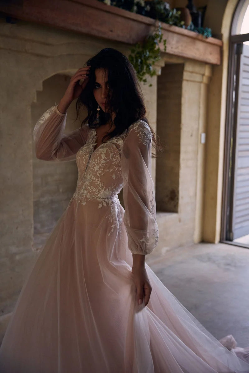 Evie Young Bridal Nude Luna Gown RL23131