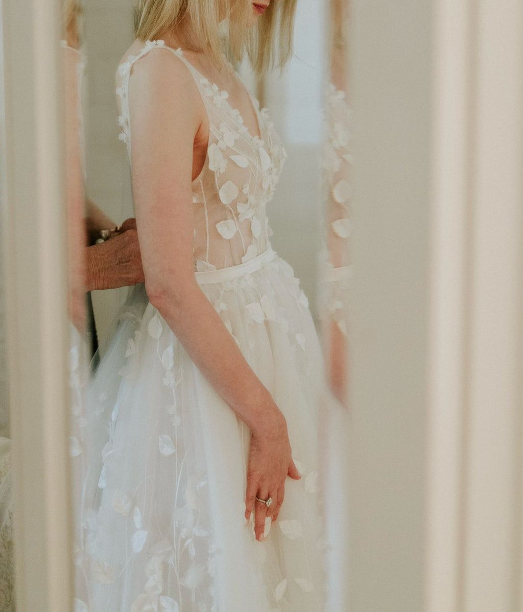 Pallas Couture Flower Tulle Gown