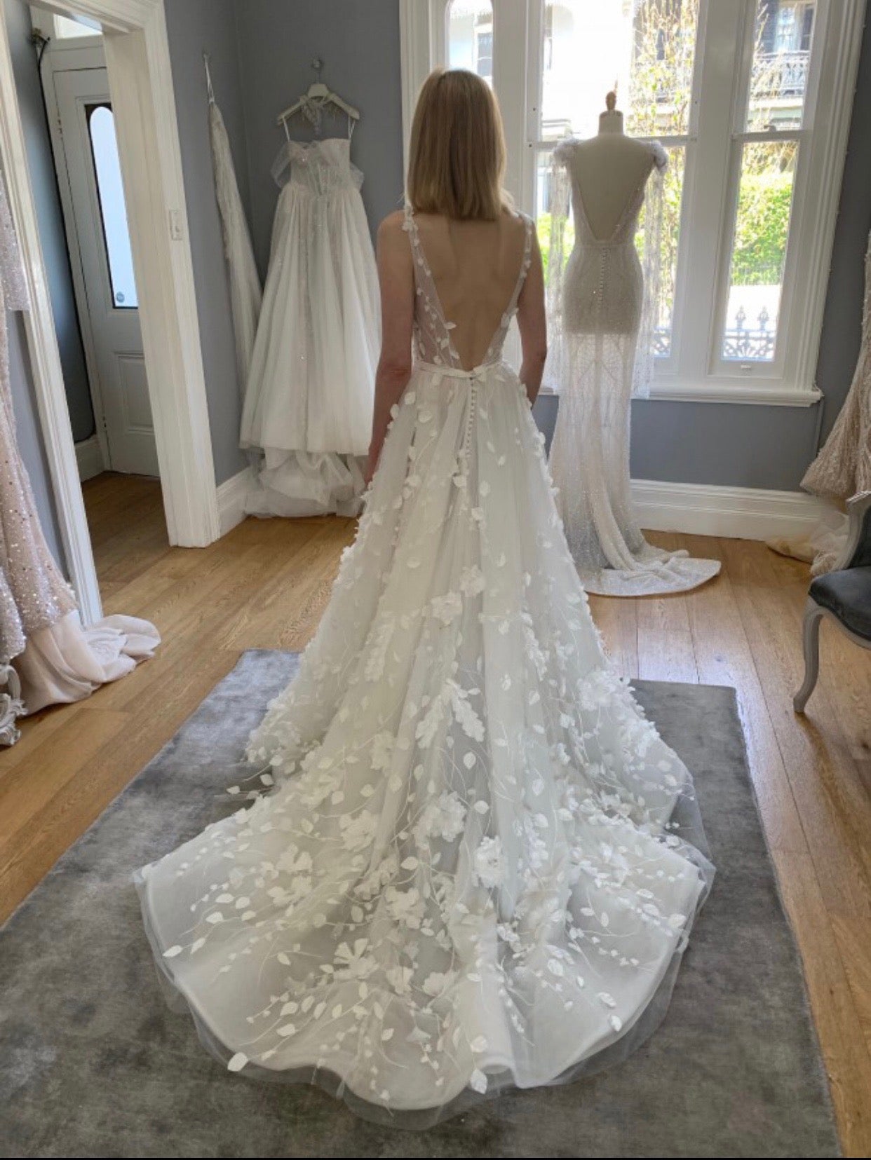 Pallas Couture Flower Tulle Gown