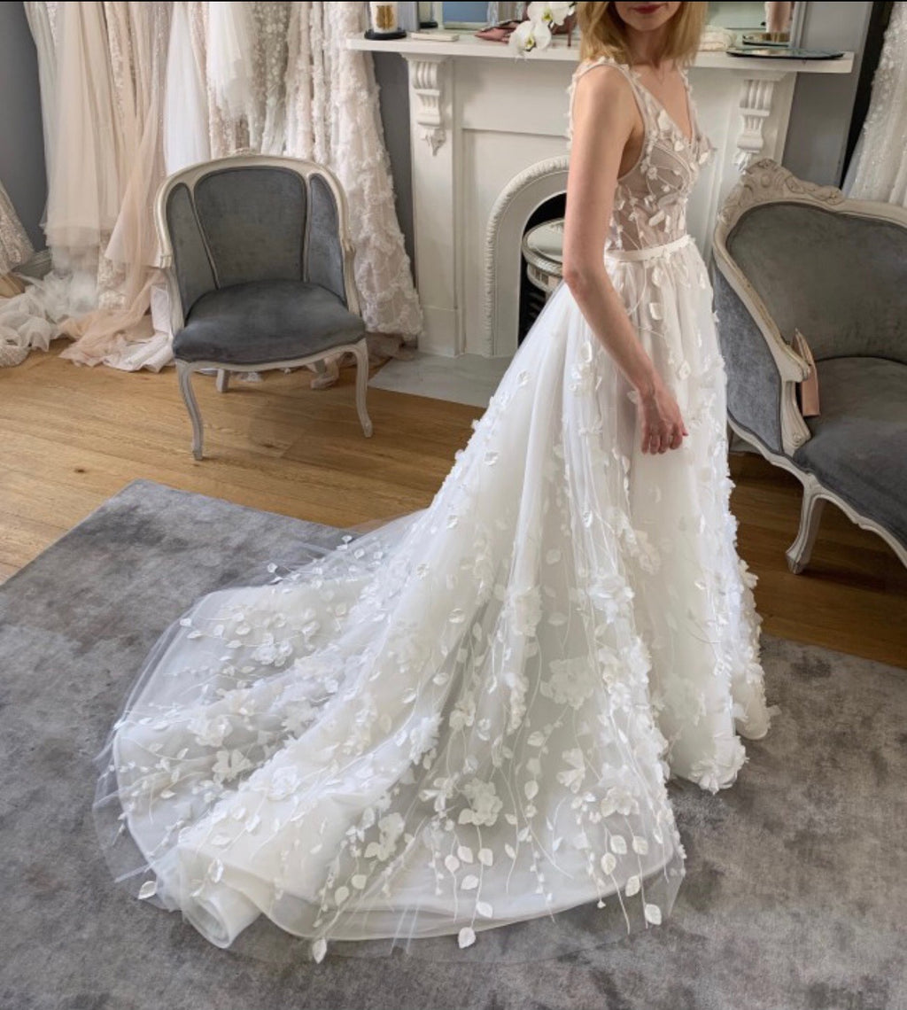 Pallas Couture Flower Tulle Gown