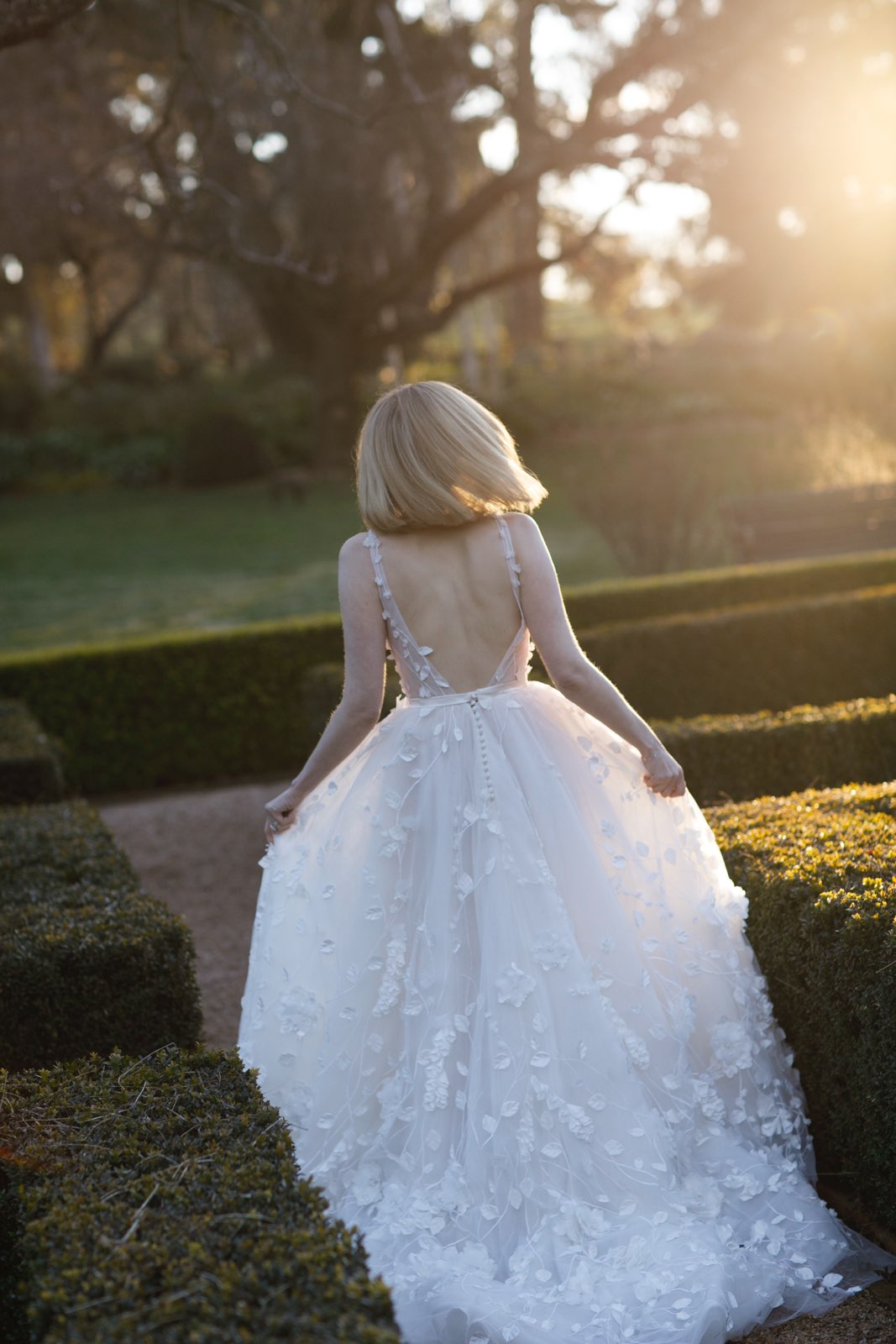 Pallas Couture Flower Tulle Gown