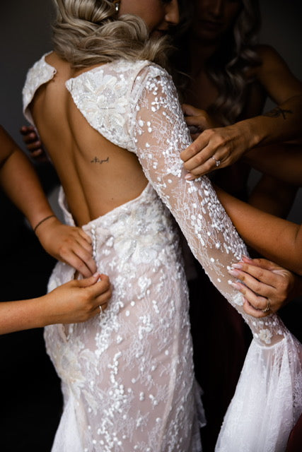 J.Andreatta Spot Lace Gown RL23222