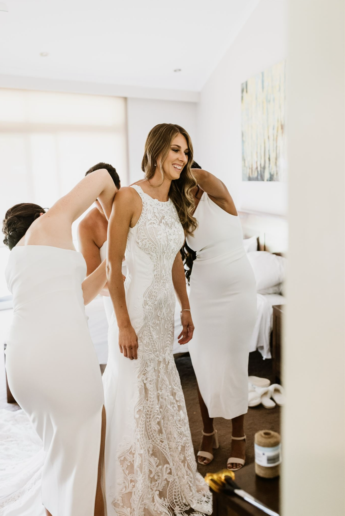 Maggie Sottero High Neck Lace Gown RL24161