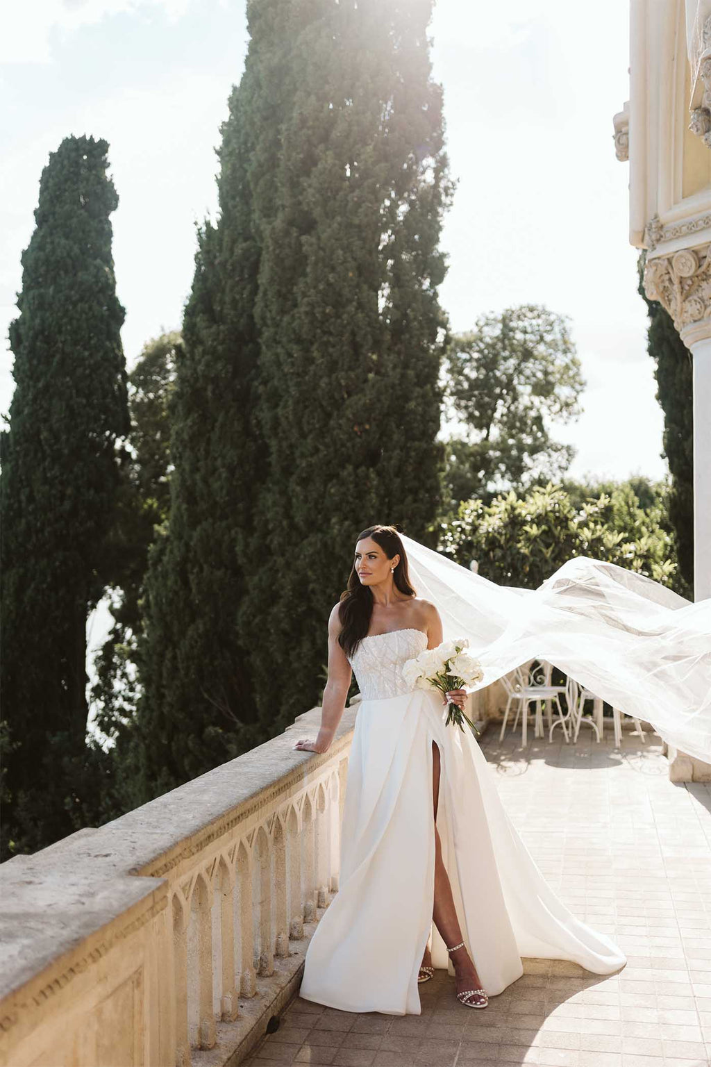 Custom Beaded Bodice and Organza Skirt Gown - RL24174