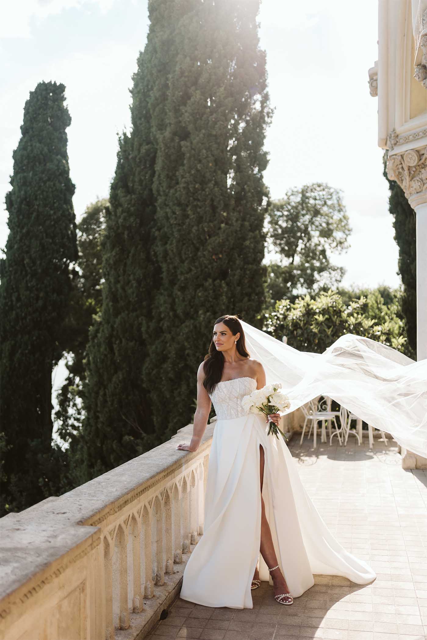 Custom Beaded Bodice and Organza Skirt Gown - RL24174