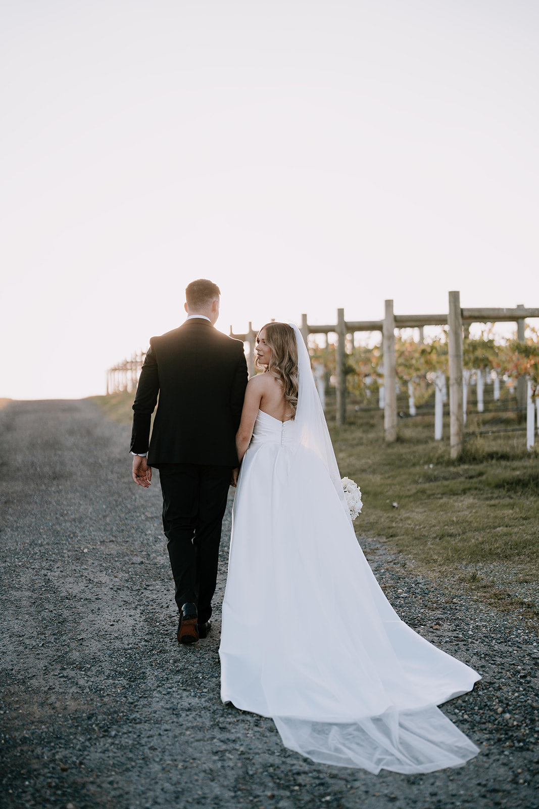 Custom Satin Corset Gown with Split RL24270