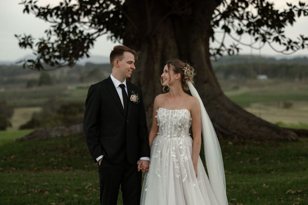 Stella York 3D Flower and Tulle Gown RL24349