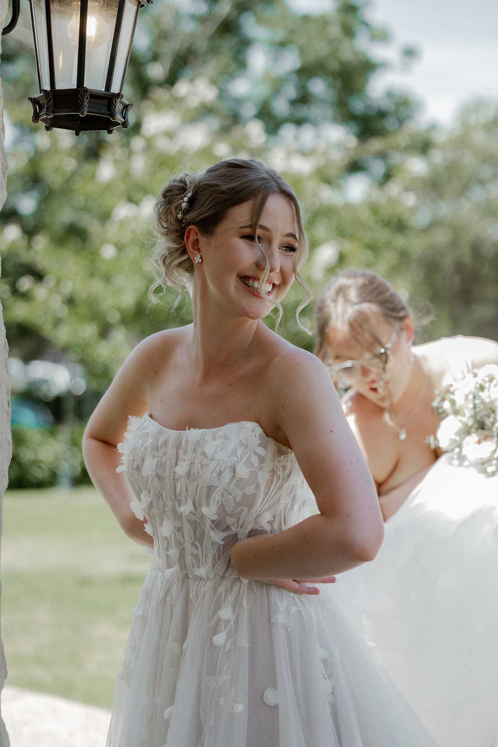 Stella York 3D Flower and Tulle Gown RL24349