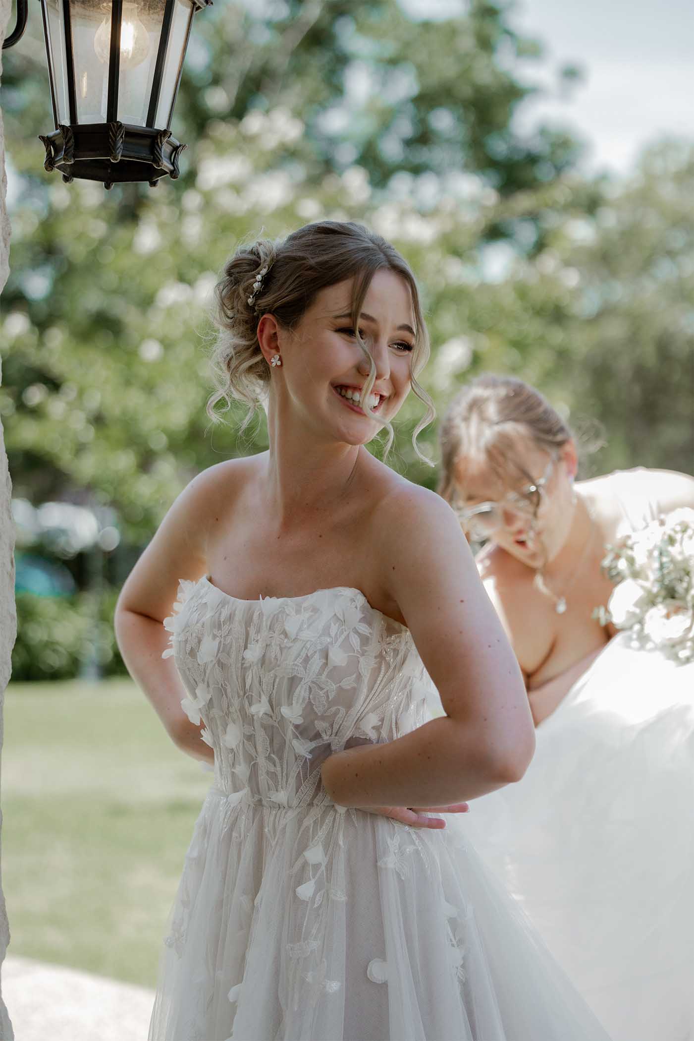 Stella York 3D Flower and Tulle Gown RL24349