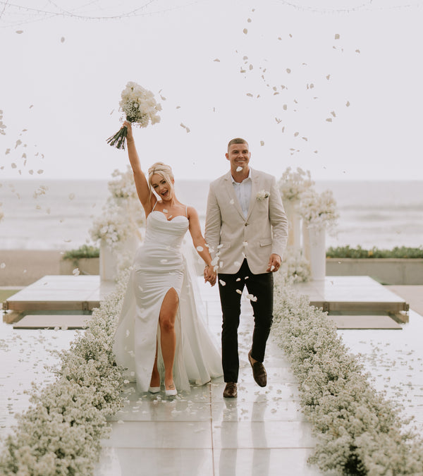 Oksana Mukha Kirsten Satin Draped Gown