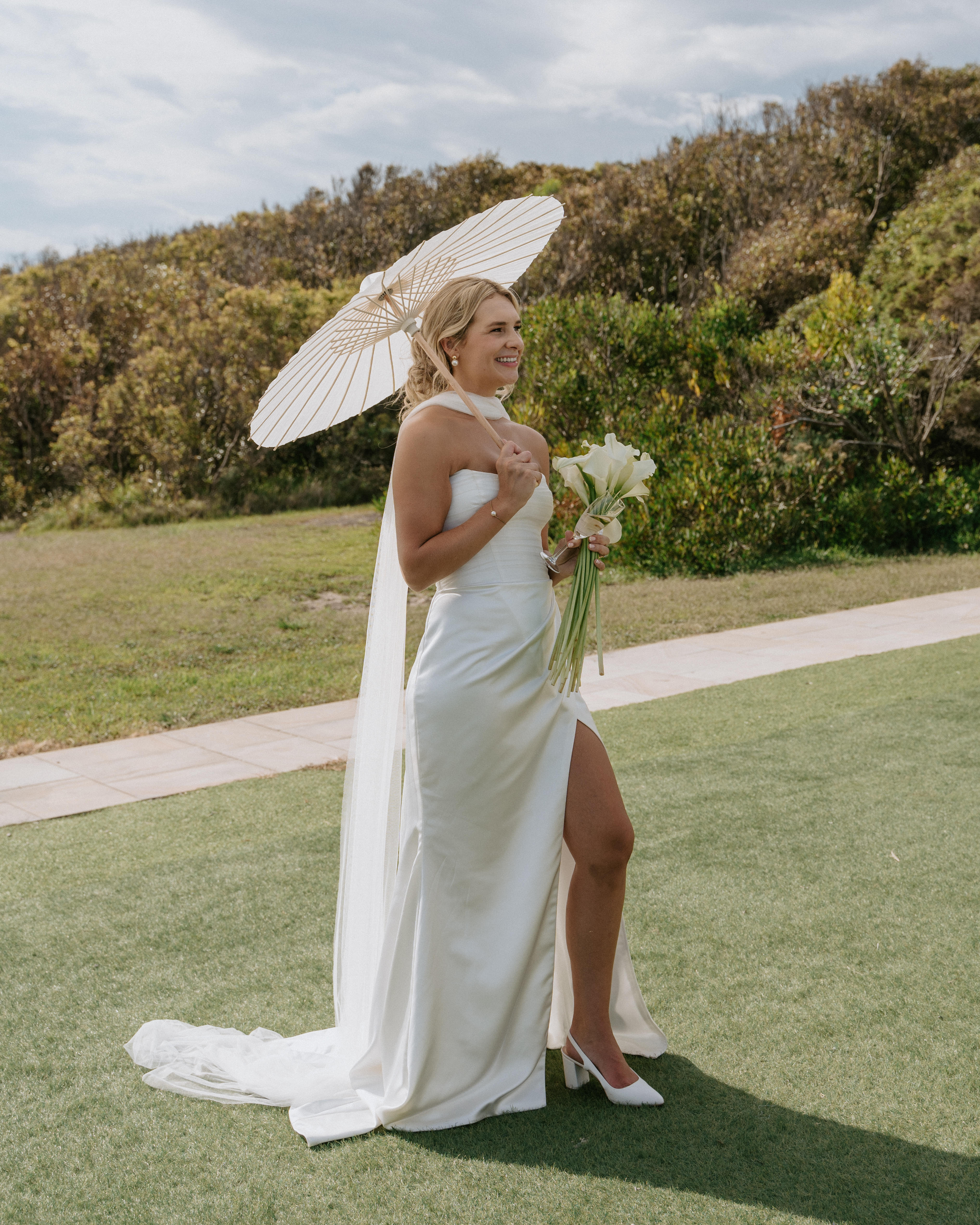 Custom Satin and Tulle Gown